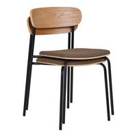 Stuhl-Set Estepona Graubraun B: 47 cm - Eschefarben/Graubraun, MODERN, Holz/Textil (47/77/51cm) - MID.YOU