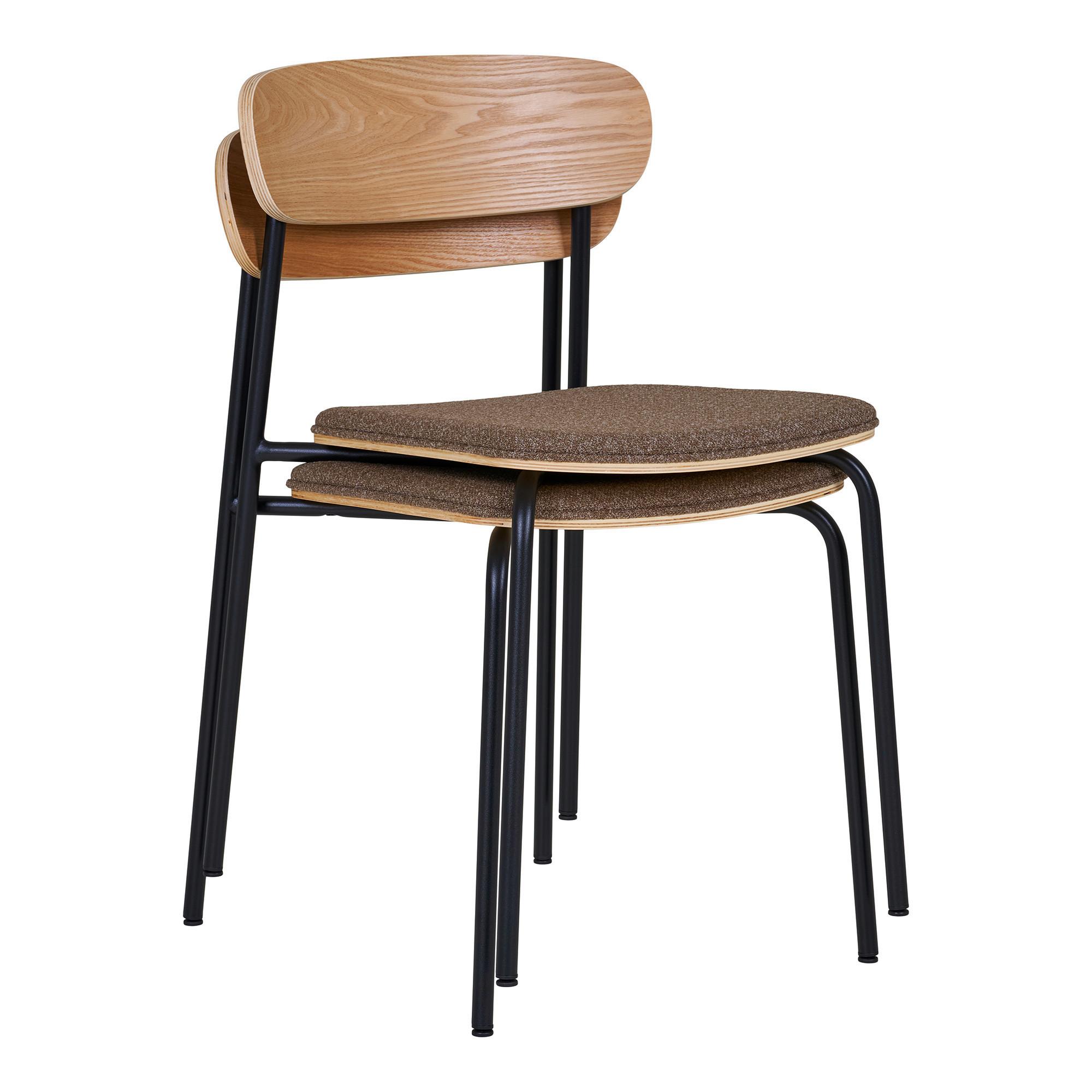 Stuhl-Set Estepona Graubraun B: 47 cm