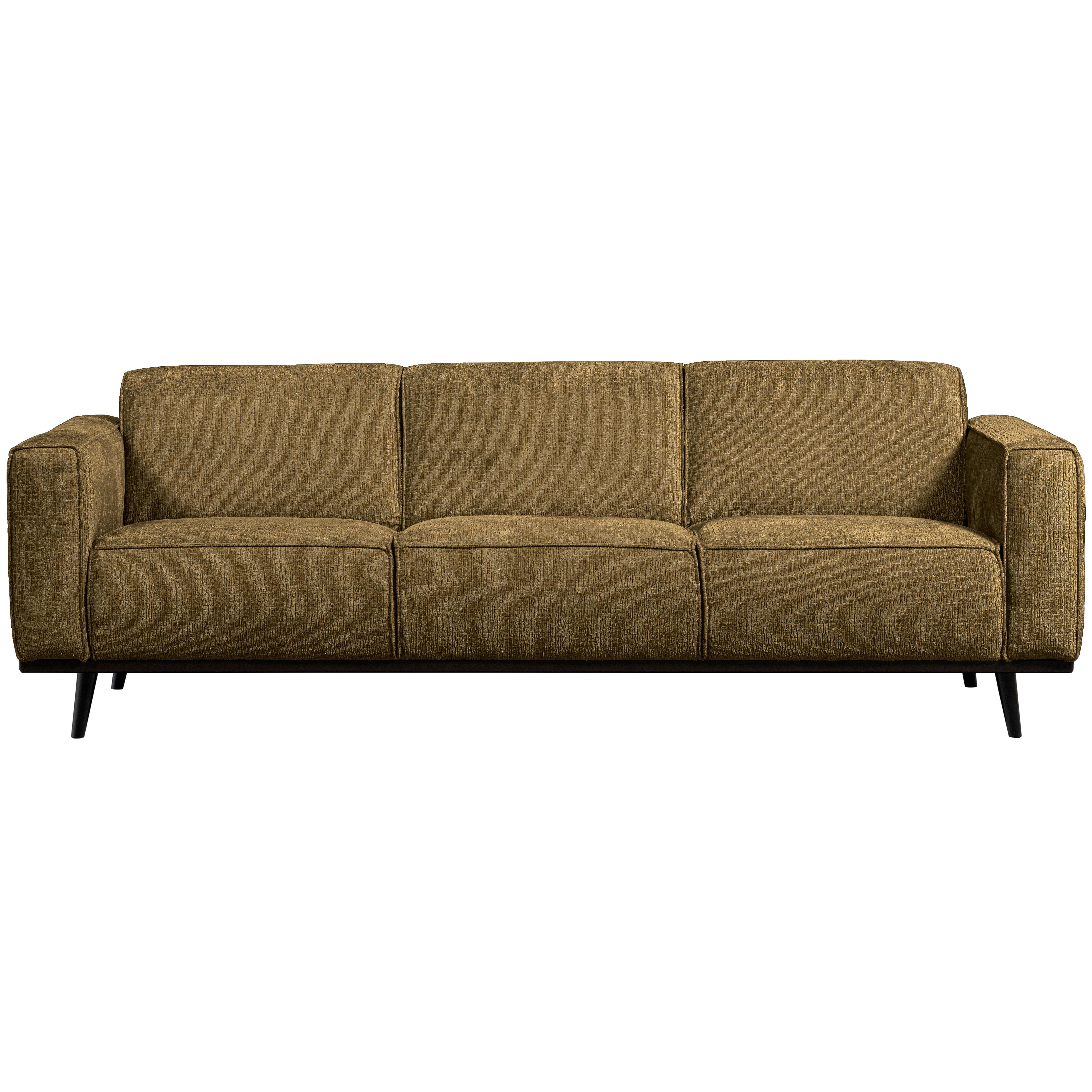 3-Sitzer-Sofa Statement Gelb B: 230cm - Gelb/Schwarz, Design, Textil (230/77/93cm) - Livetastic
