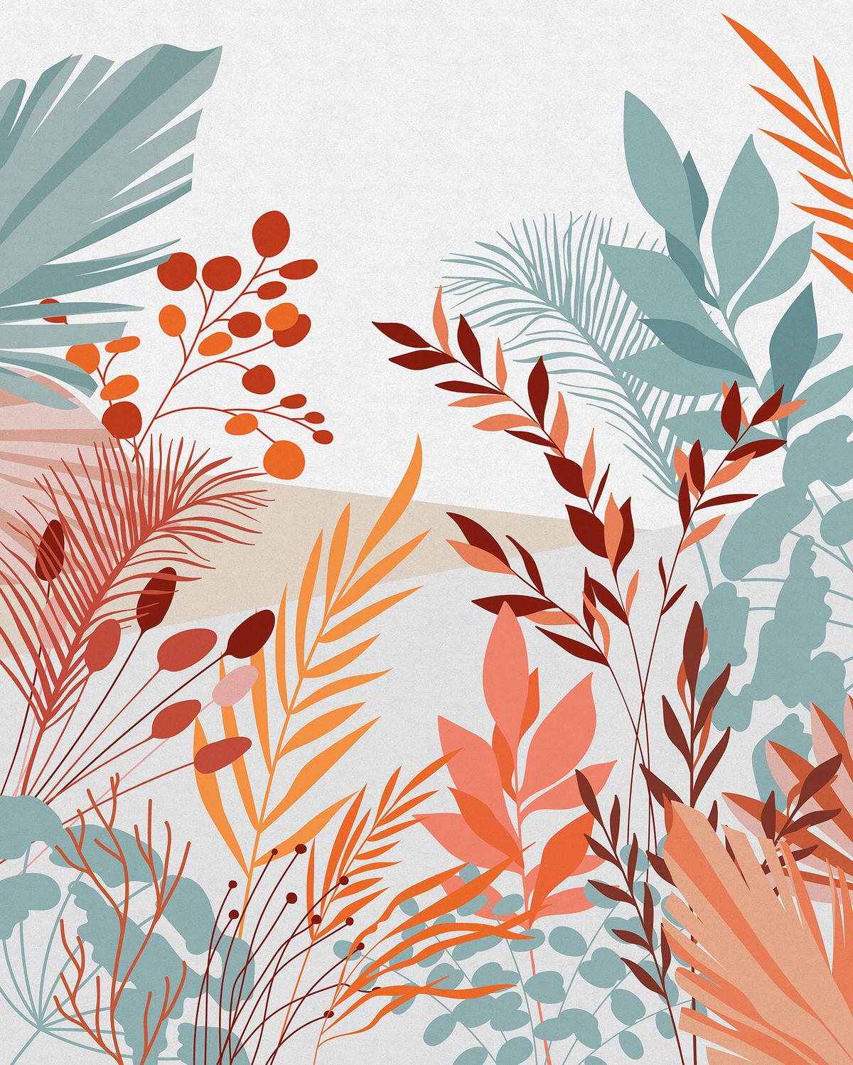 Vliestapete Aspiring Colours - Multicolor, Basics (200/250cm) - Komar