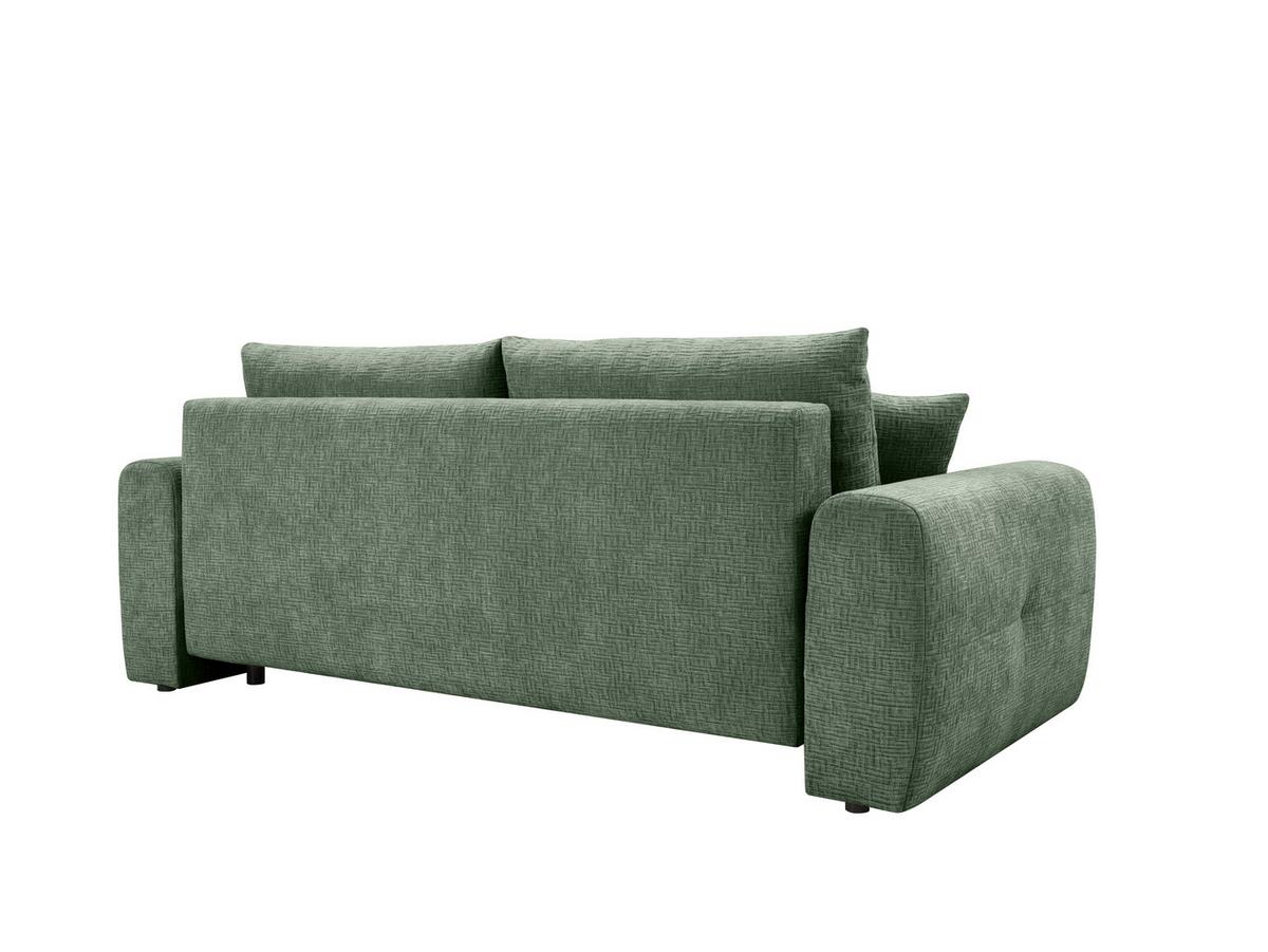 Schlafsofa Chelim Lux 3Dl Grün B: 241cm - Schwarz/Grün, Design, Textil (241/90/106cm) - MID.YOU