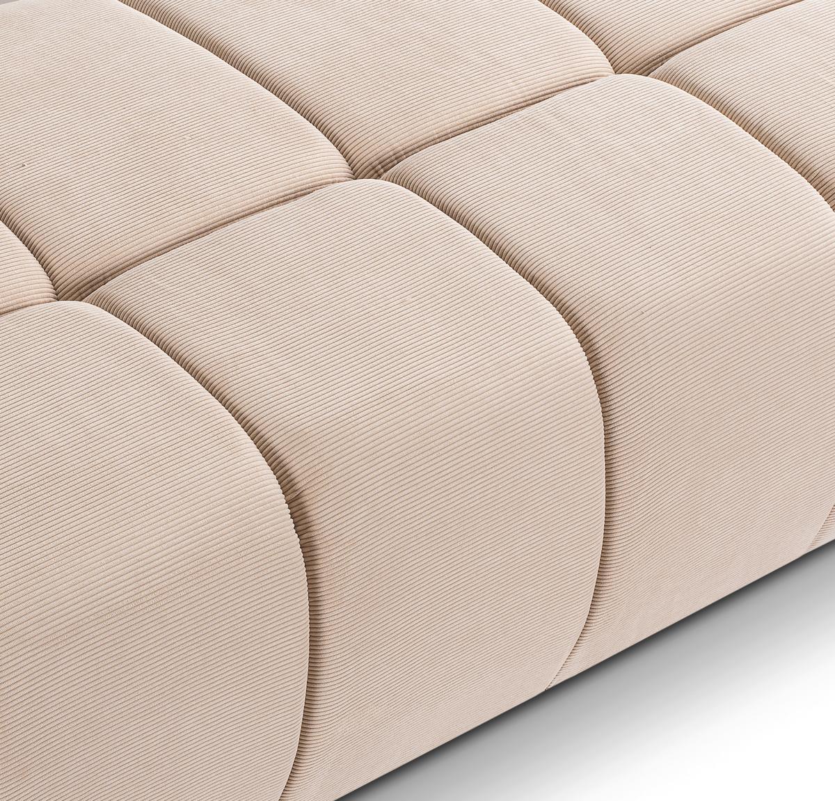 Schlafsofa Lauder Beige B: 207cm - Beige/Schwarz, Basics, Holz/Textil (207/93/105cm) - MID.YOU