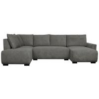 Wohnlandschaft Veronice Graphitfarben B: 313 cm - Blau/Schwarz, Trend, Textil (171/313/141cm)