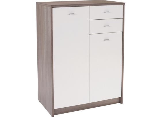 Komód 4-you - sötétbarna/fehér, modern, faanyagok (74/111,4/34,6cm) Komód 4-you - sötétbarna/fehér, modern, faanyagok (74/111,4/34,6cm)