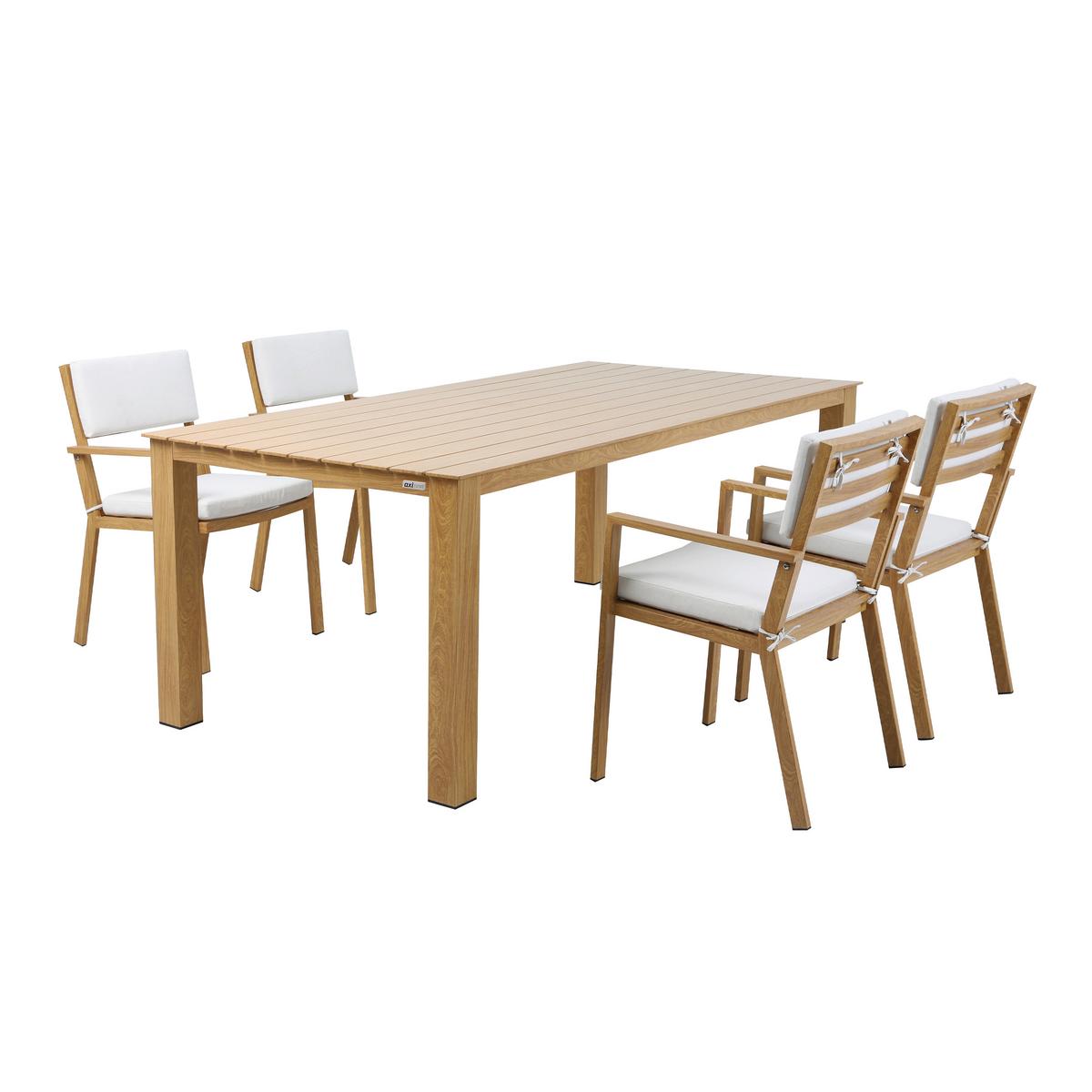 Gartenset Jada 7tlg - Eichefarben/Braun, MODERN, Metall (220/99,5/75cm) - Ambia Garden