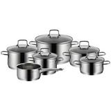 Kochtopfset Astoria, 6tlg. - Klar/Silberfarben, Basics, Glas/Metall - WMF