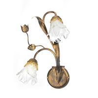 Wandleuchte 4984/ap2 - Bronzefarben, KONVENTIONELL, Glas/Metall (32/18/40cm)