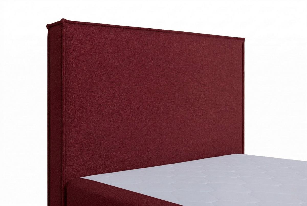 Boxspringbett Naxos 100x200 Soul 2 Rot - Rot/Schwarz, MODERN, Holzwerkstoff/Textil (100/200cm)