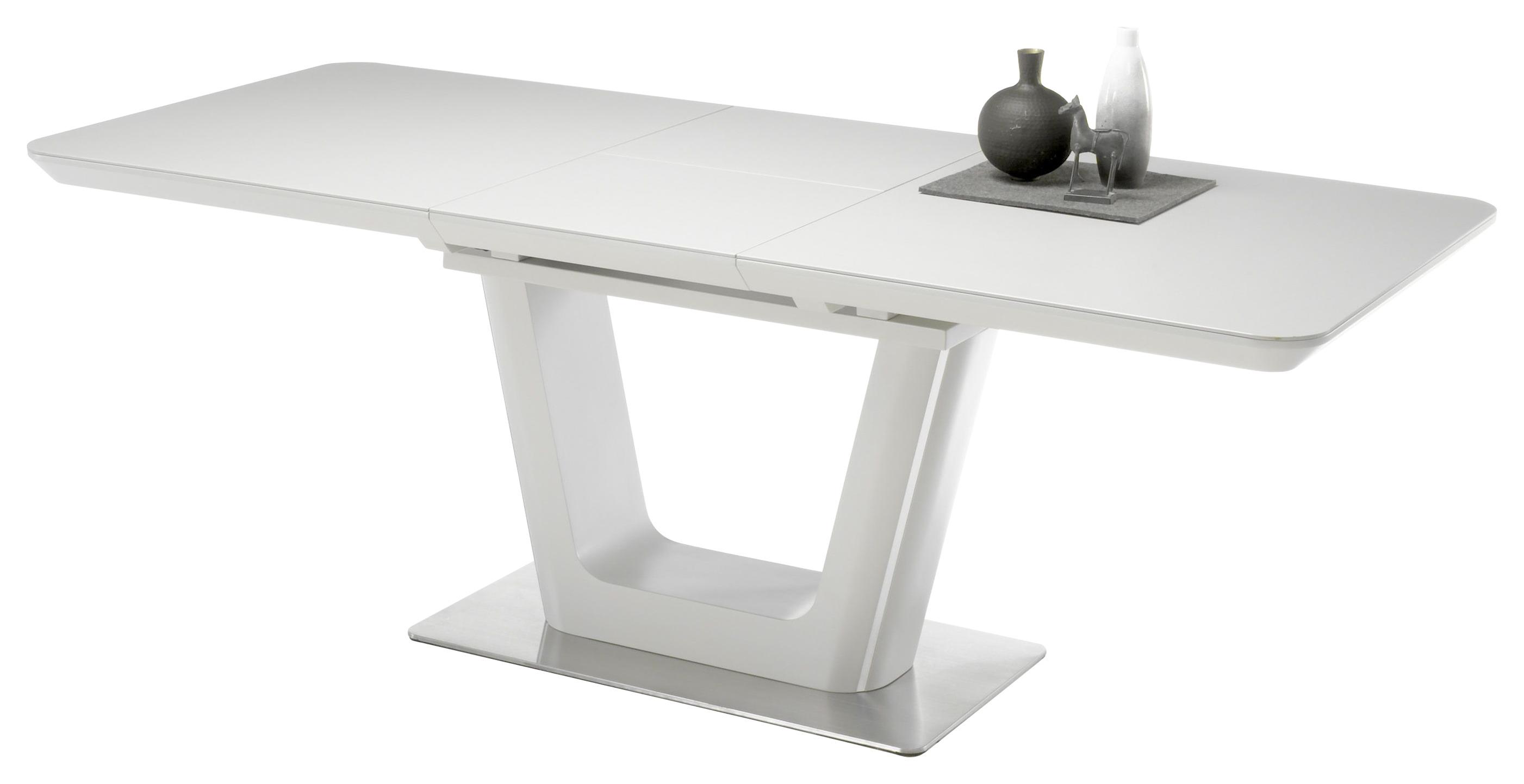 Rozkládací Jídelní Stůl Scott 160-210x90 Cm - šedá/barvy nerez oceli, Design, kov/keramika (160/90/76cm) - MID.YOU