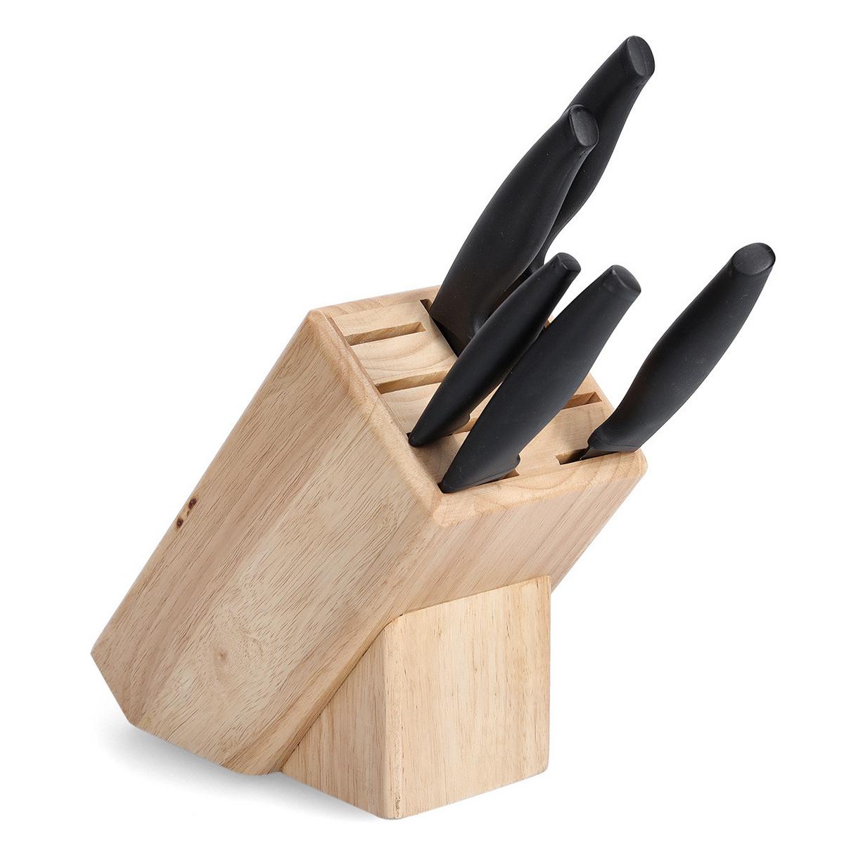 Messerblock Naturfarben B: 13 Cm - Naturfarben, Basics, Holz (13/25/22cm) - Zeller Present