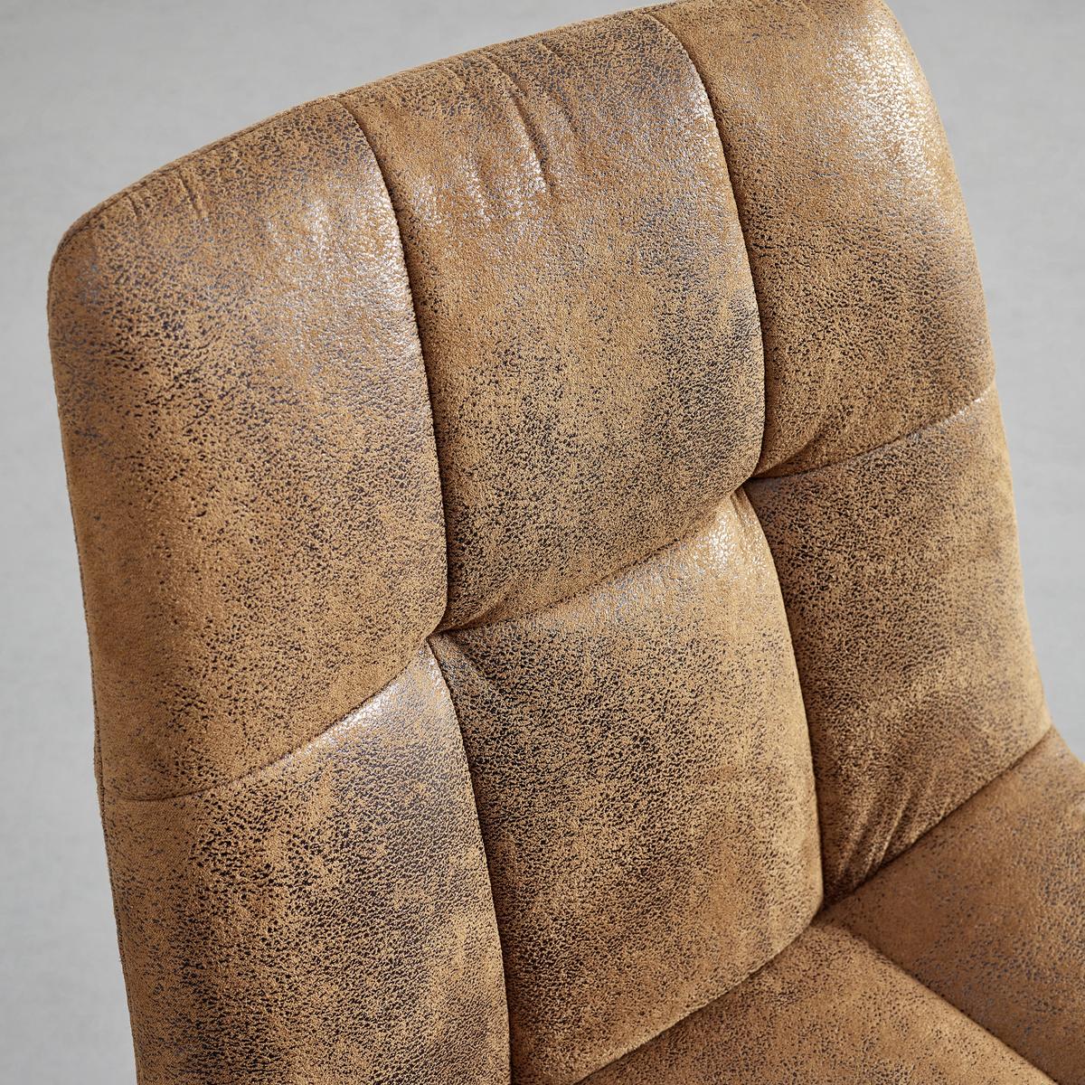 Otočná židle CLELIE hnědá - černá/hnědá, Moderní, kov/dřevo (45/79-89/57cm) - Bessagi Home