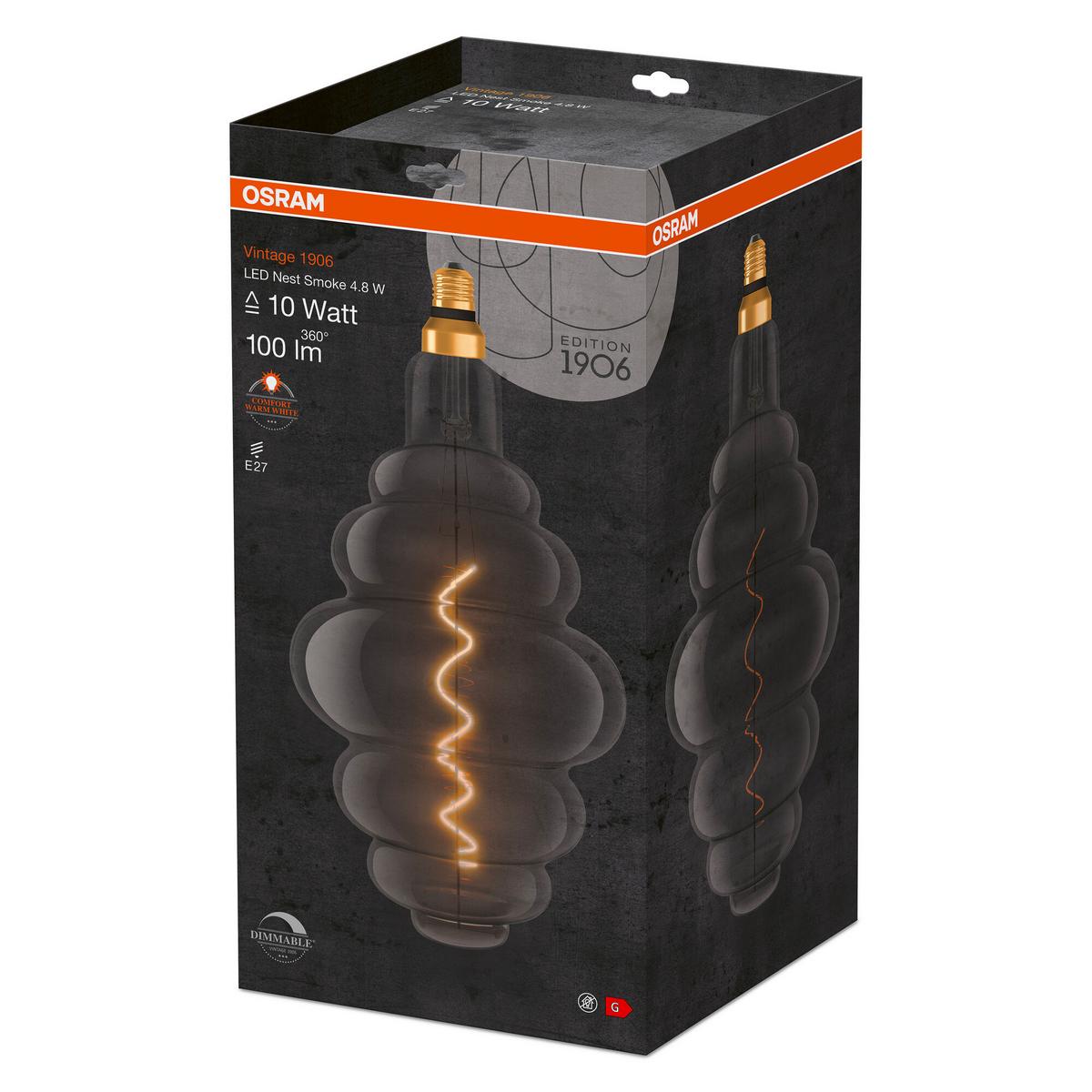 LED-Leuchtmittel Vintage 1906 Led Dim 10  4.8 W - Hellgrau, Basics, Glas (20/40,5cm) - Ledvance