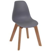 Dětská židle Steve šedá - šedá/přírodní barvy, Moderní, dřevo/plast (32/57/30cm) - Based
