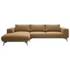 Ecksofa Albero - Rostfarben/Schwarz, Design, Holz/Textil (180/330cm) - MID.YOU