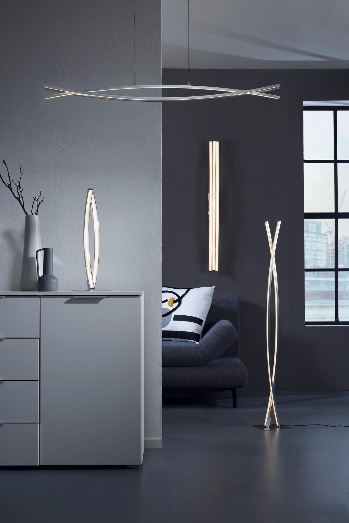 LED svítidlo závěsné Tillo 100/8/120cm, 30 Watt - bílá, Konvenční, kov/plast (100/8/120cm) - Mömax
