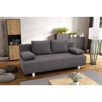 2-Sitzer-Sofa mit Schlaffunktion Laser B: 194 cm - Chromfarben/Graubraun, Design, Textil (194/77/89cm) - MID.YOU