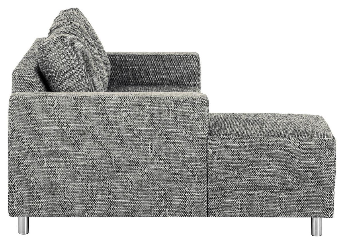 Ecksofa Grenwood Grau B: 144x200 Cm - Chromfarben/Grau, Design, Textil (144/200cm) - MID.YOU