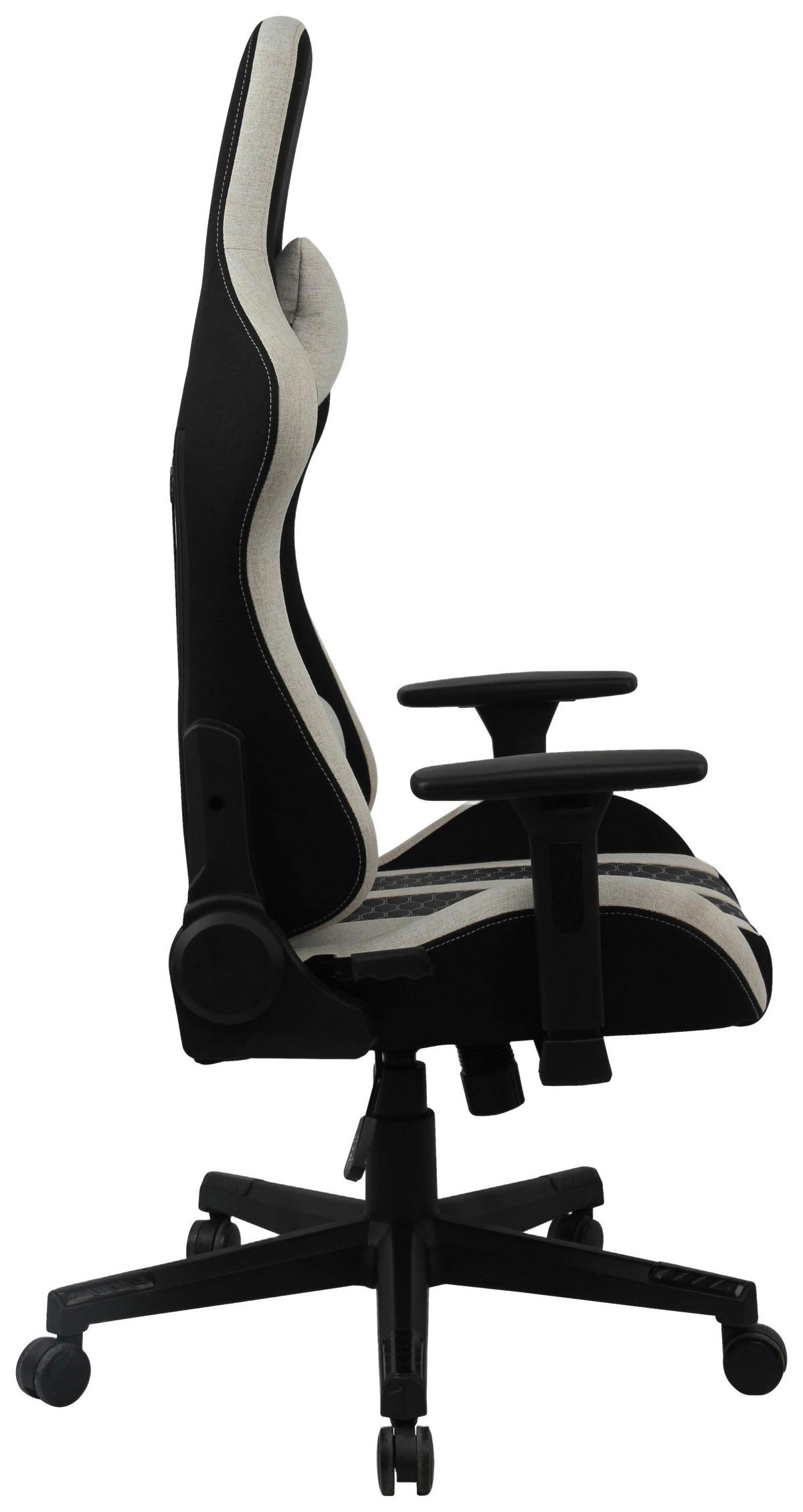 Chefsessel Carlos Schwarz/Beige B: 63 cm - Beige/Schwarz, Trend, Kunststoff/Textil (63/114/62cm)
