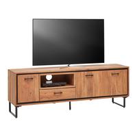 TV-díl SHIVA SHIVA - černá/barvy akácie, Moderní, kov/dřevo (177/60/40cm)