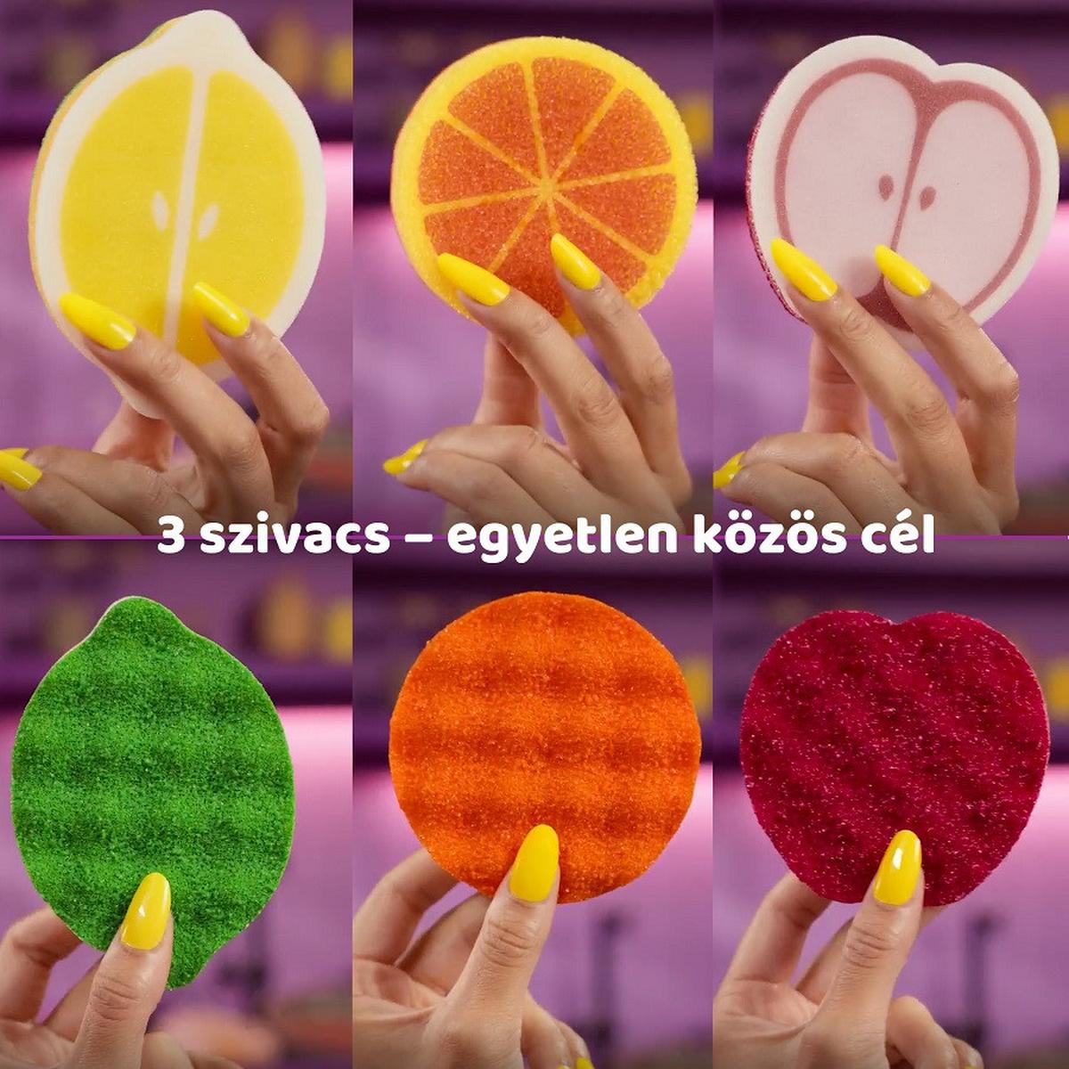 Surolószivacs Vileda Punch Lemon - Basics (10,2/15/3,2cm) - Vileda