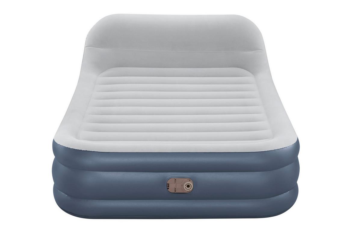 Luftbett Nadine 226x152x82 cm Bis 300kg, inkl. Pumpe - Dunkelblau/Grau, KONVENTIONELL, Kunststoff/Metall - Bestway