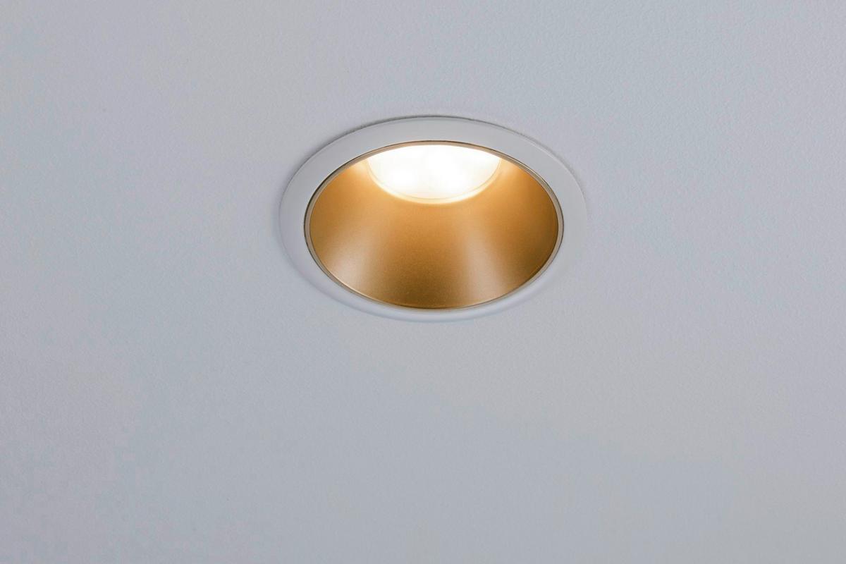 Einbauspot Ø 8,8 cm Weiß/ Goldfarben 3-teilig dimmbar - Design (8,8cm) - Paulmann