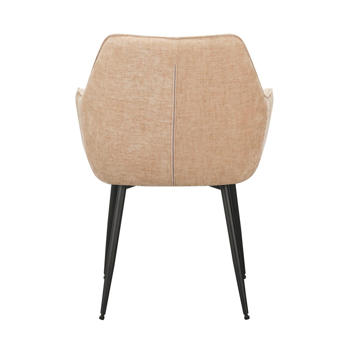 Armlehnstuhl-Set Rennes Beige B: 61 cm - Cognac/Beige, MODERN, Textil/Metall (61/84/59,5cm) - MID.YOU