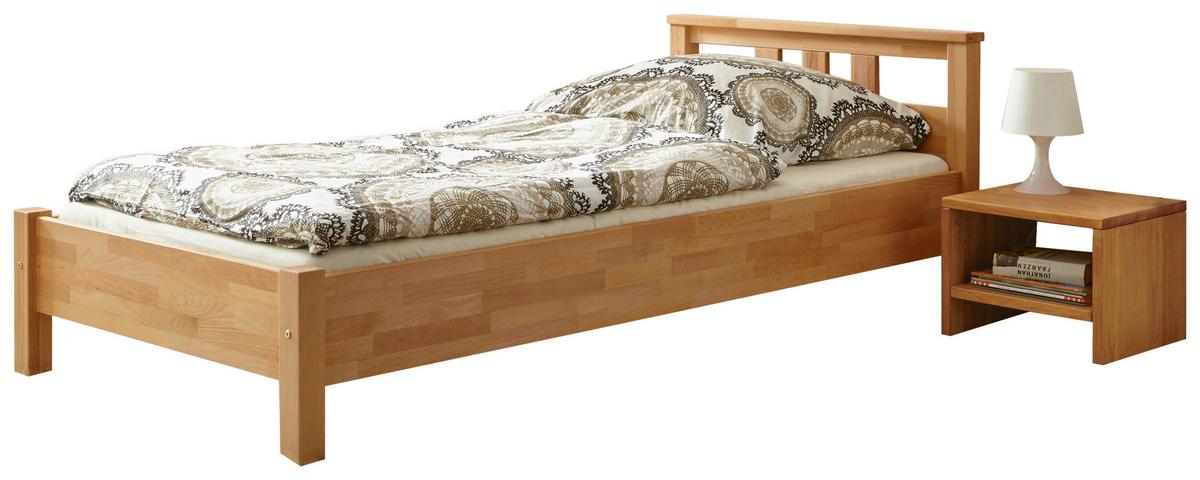 Massivholzbett 90x200 Merci, Buche Geölt - Buchefarben, KONVENTIONELL, Holz (90/200cm) - MID.YOU