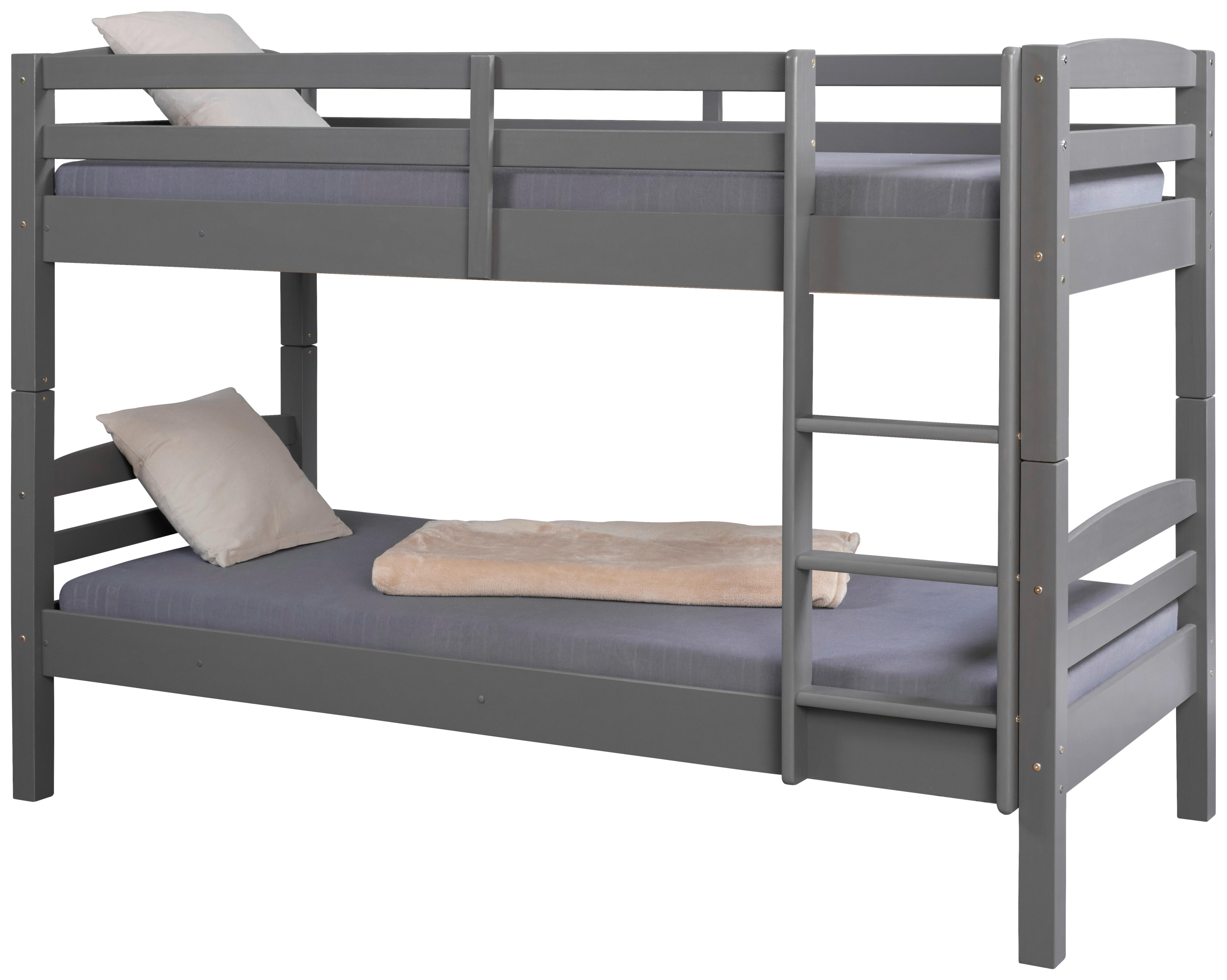 Etagenbett Lavius, Grau 90/200cm