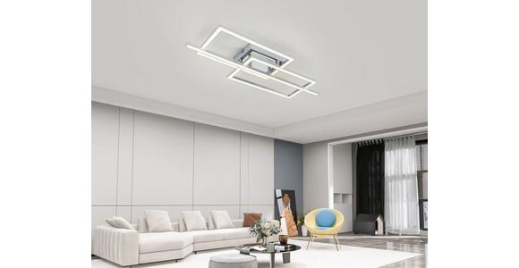 Led-deckenleuchte Nevi - Chromfarben/Silberfarben, MODERN, Kunststoff/Metall (63/24,5/7,7cm) - Luca Bessoni