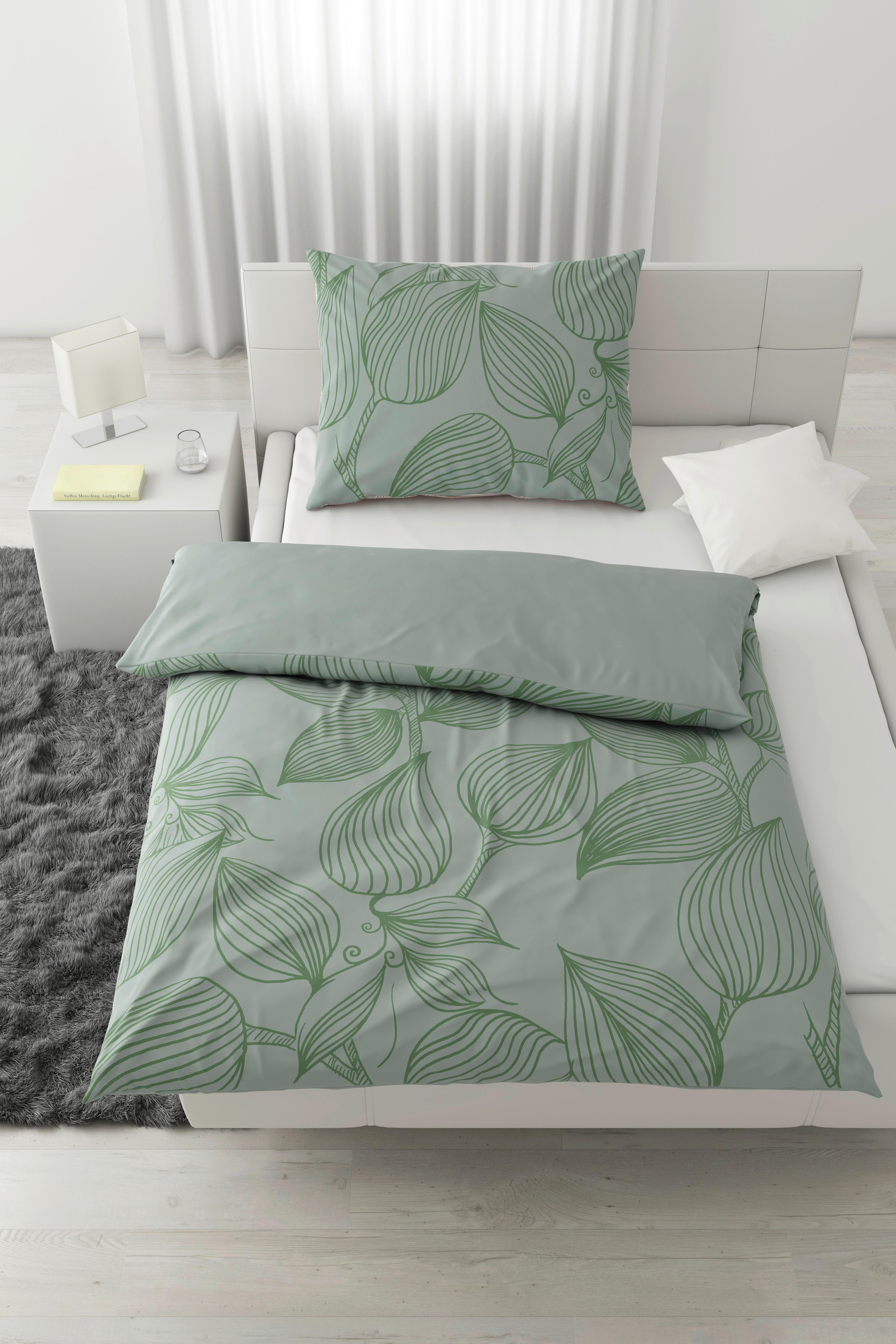 POVLEČENÍ GREEN HOUSE - zelená, textil (140/200cm) - Modern Living