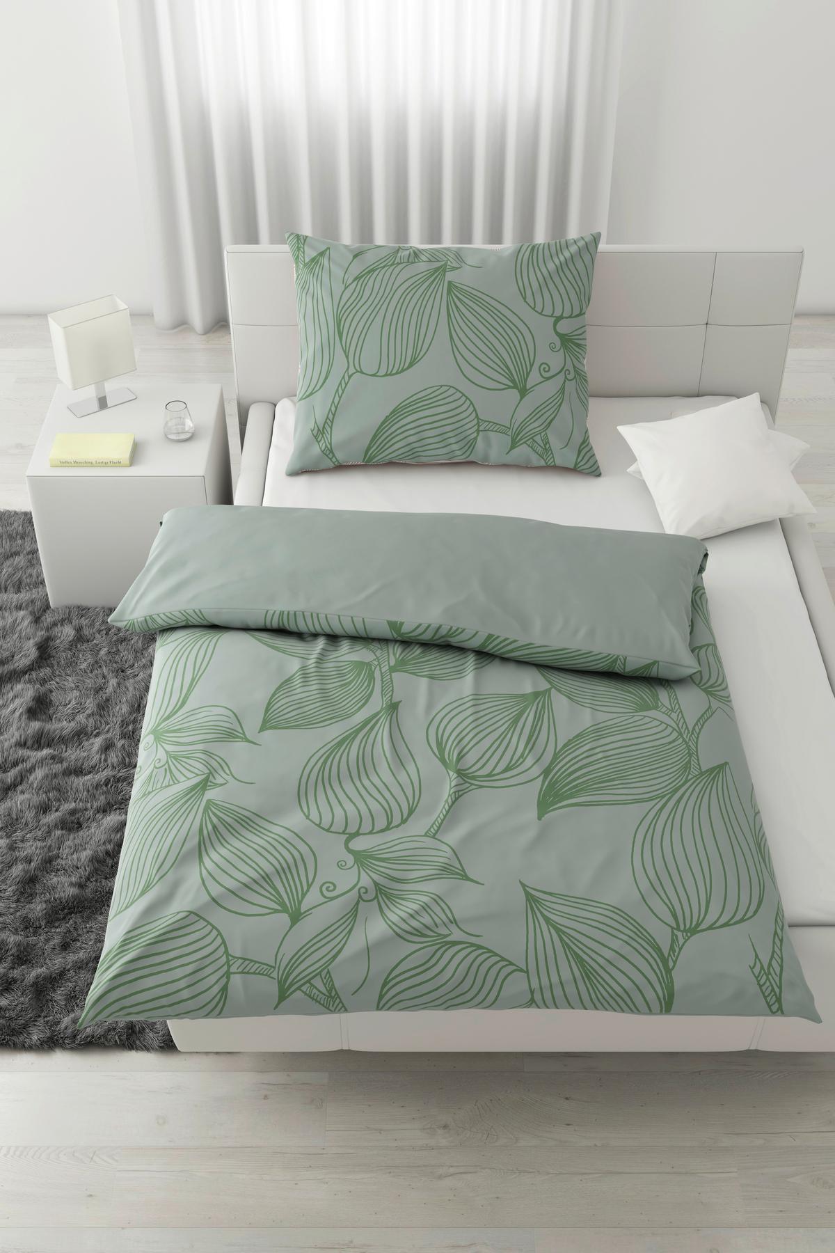POVLEČENÍ GREEN HOUSE - zelená, textil (140/200cm) - Modern Living