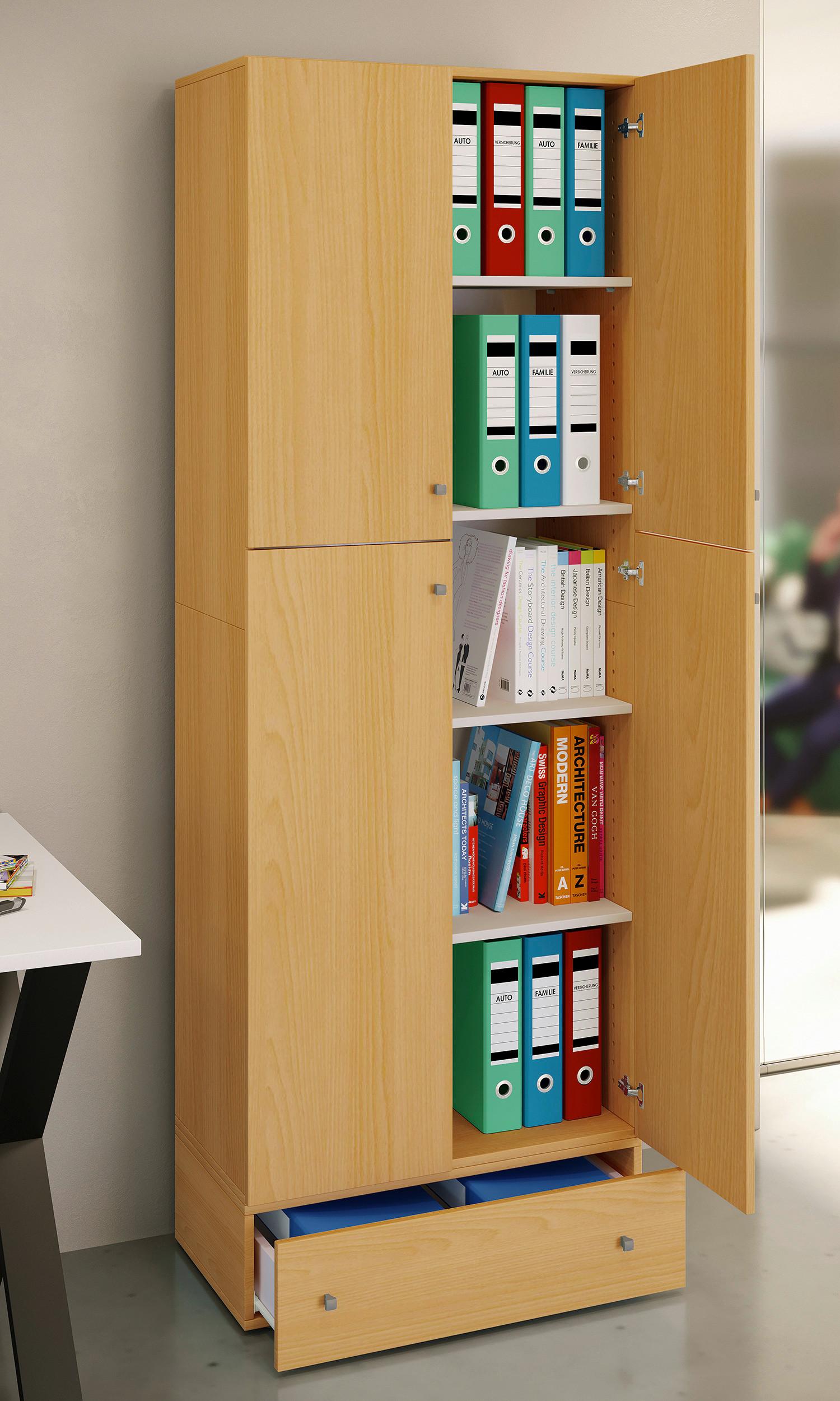 Aktenschrank Lona Buchefarben B: 70 Cm - Buchefarben, MODERN, Holzwerkstoff (70/200/39cm) - MID.YOU