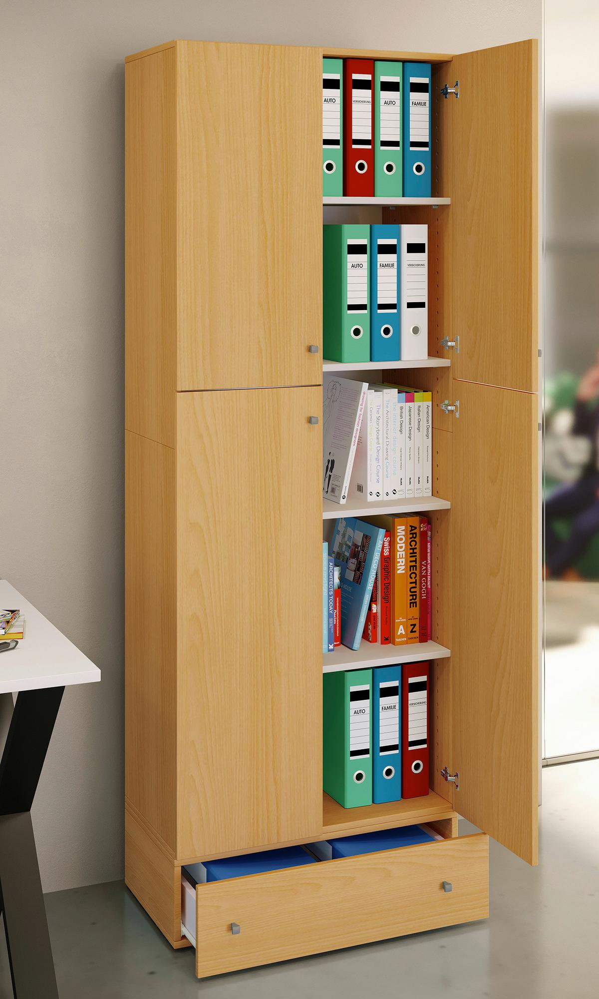 Aktenschrank Lona Buchefarben B: 70 Cm - Buchefarben, MODERN, Holzwerkstoff (70/200/39cm) - MID.YOU