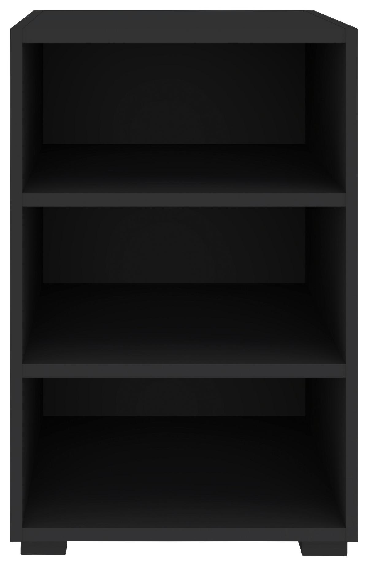 REGÁL UNIT-ELEMENTS MIDI - čierna/antracitová, Modern, kompozitné drevo (45,6/67,2/40cm) - Ondega