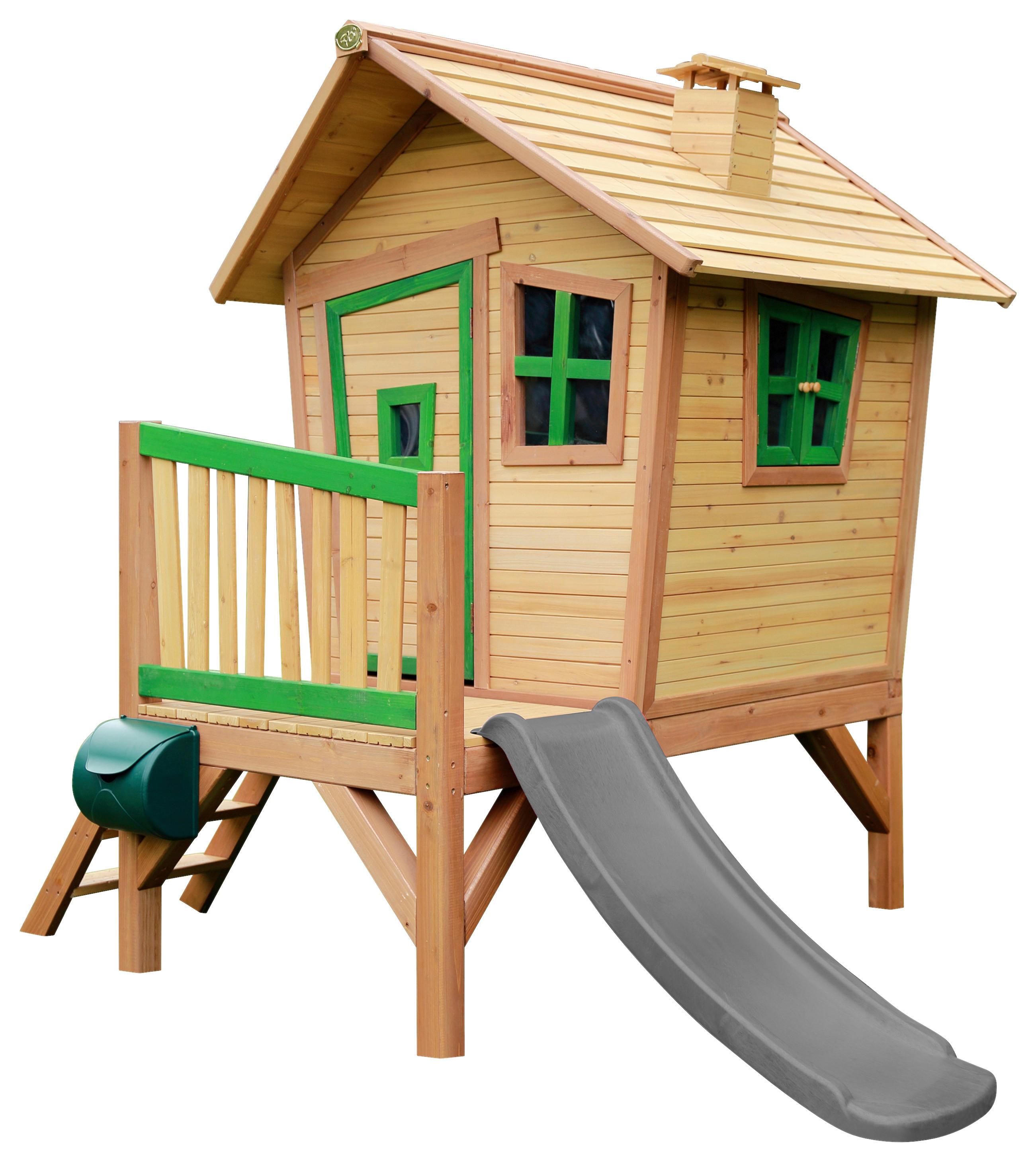 Spielhaus A030.045.80 - Braun/Grau, KONVENTIONELL, Holz/Kunststoff (264/203/177cm) - Ambia Garden