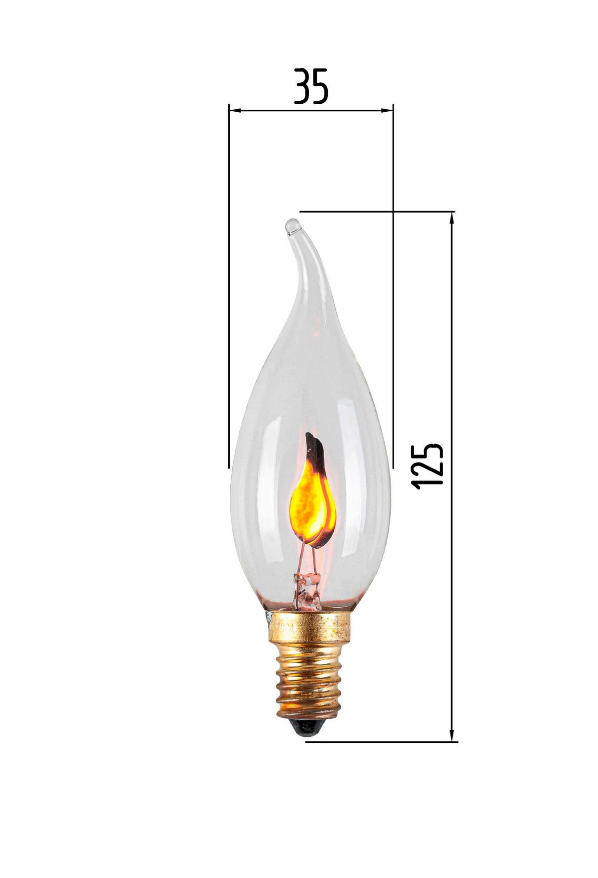 LED ŽIAROVKA C82228MM - priehľadné/mosadzná, Konventionell, kov/sklo (3,5/12,5cm) - Mömax