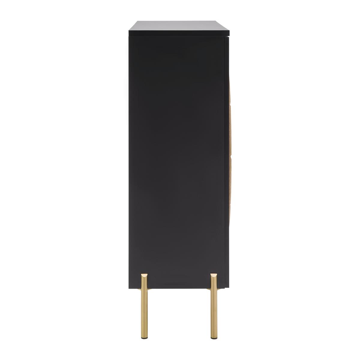 Vysoká komoda čierna/zlatá - čierna/zlatá, Lifestyle, kov/kompozitné drevo (100/113/37,5cm) - Mömax