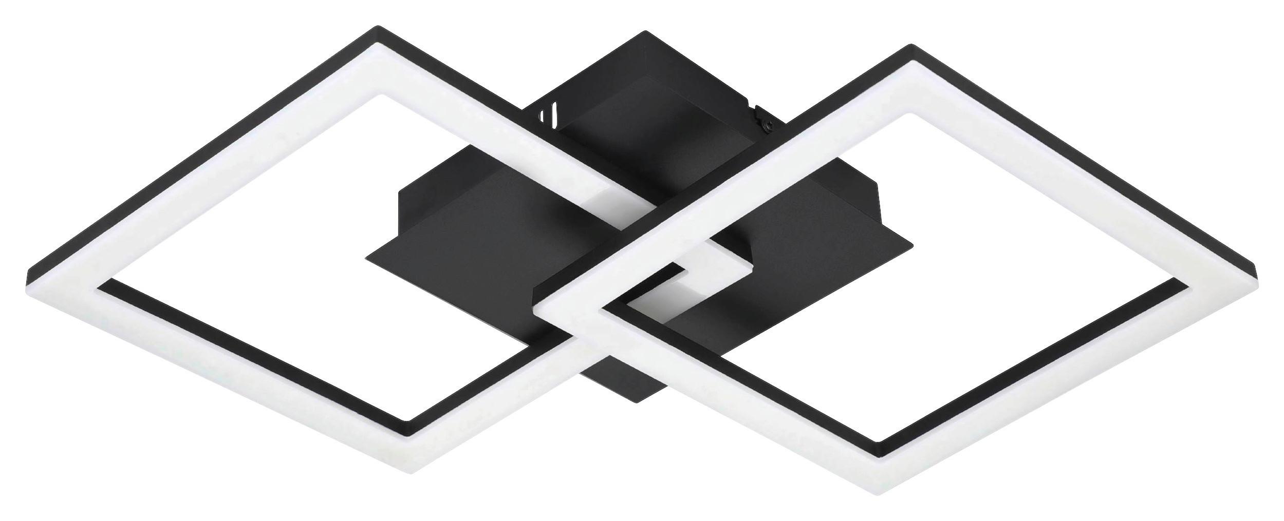 LED-Deckenleuchte Paranday-Z L: 52,5 cm Schwenkbar - Schwarz/Weiß, Design, Kunststoff/Metall (52,5/31/6cm) - Eglo