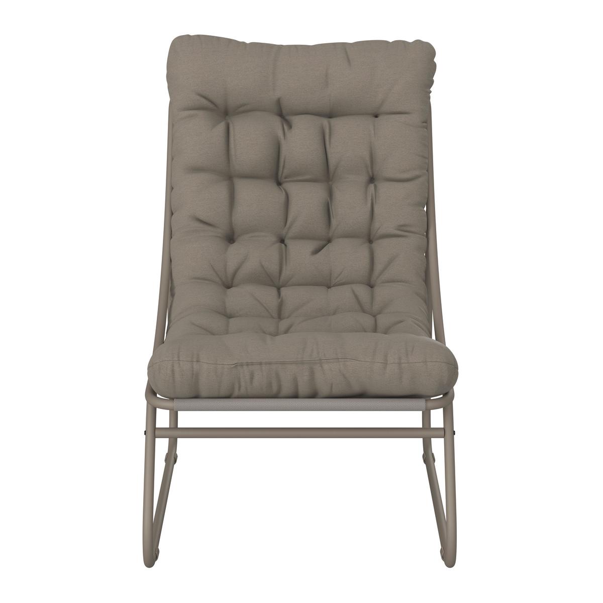 Gartensessel Nora - Beige, MODERN, Textil/Metall (62/85/87cm) - Luca Bessoni