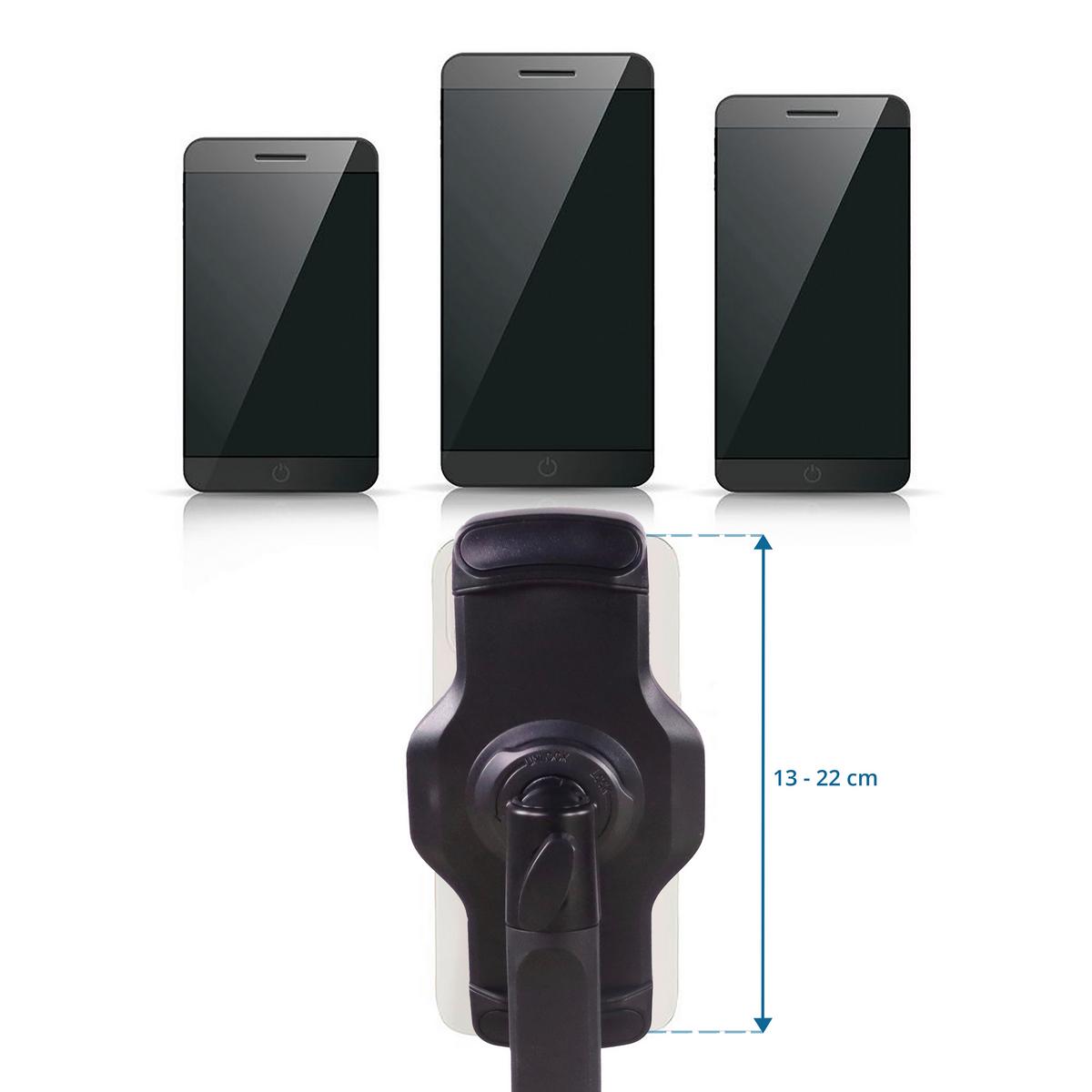 Handyhalterung Flexmobi Iii - Schwarz, MODERN, Kunststoff/Metall (15,5/22cm) - MID.YOU