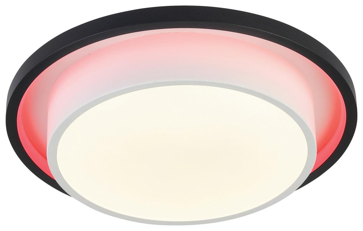 Led-deckenleuchte Ava Ava - Schwarz/Weiß, MODERN, Kunststoff/Metall (38,2cm) - Luca Bessoni