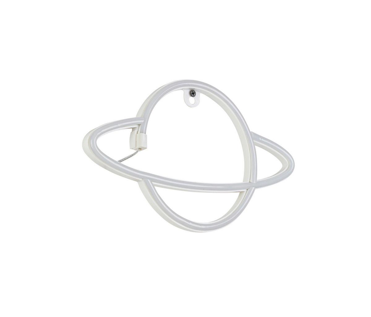 DEKORAČNÉ LED SVIETIDLO PLANETI - biela/ružová, Konventionell, plast (29,3/17,5/1,7cm) - Mömax