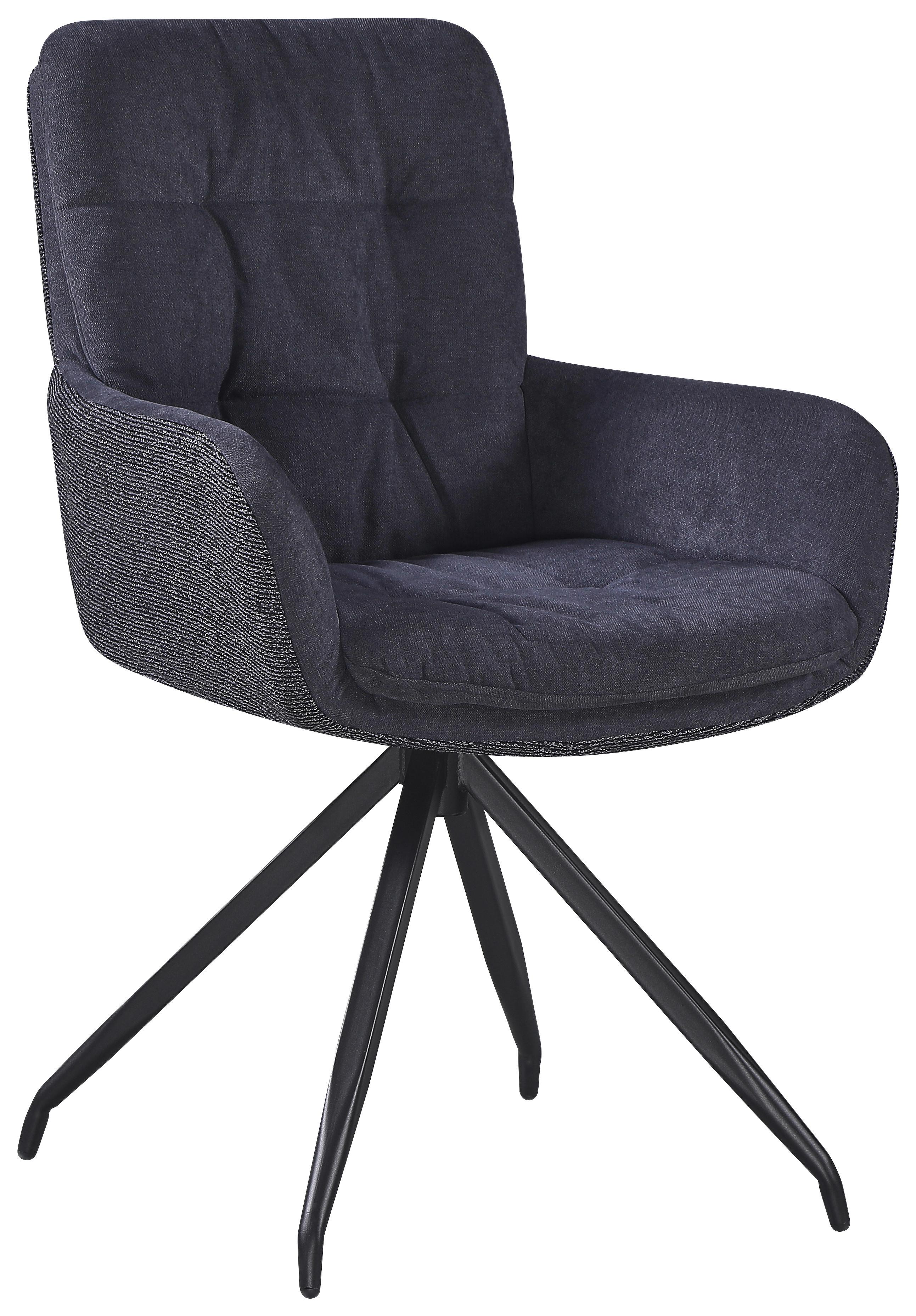 ŽIDLE S PODRUČKAMI NOVA - šedá/černá, Moderní, kov/textil (61/89/67cm) - Premium Living