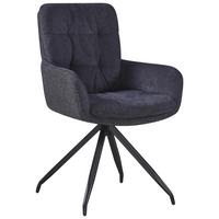 ŽIDLE S PODRUČKAMI NOVA - šedá/černá, Moderní, kov/textil (61/89/67cm) - Premium Living