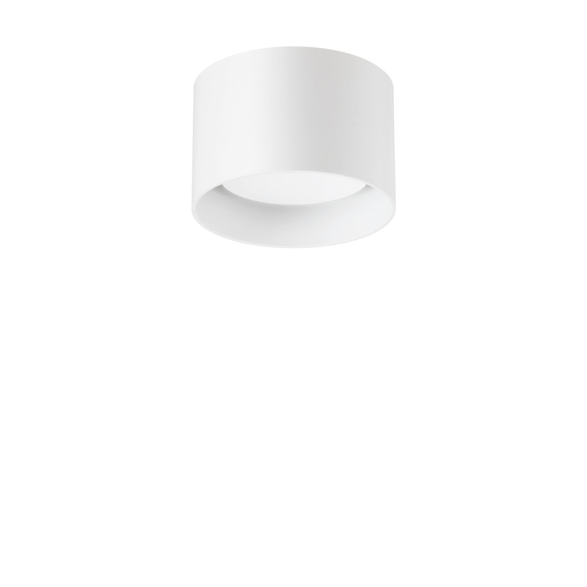 Deckenleuchte Bianco Weiß D: 10 cm - Weiß, Basics, Metall (10/6,5cm) - Ideal Lux