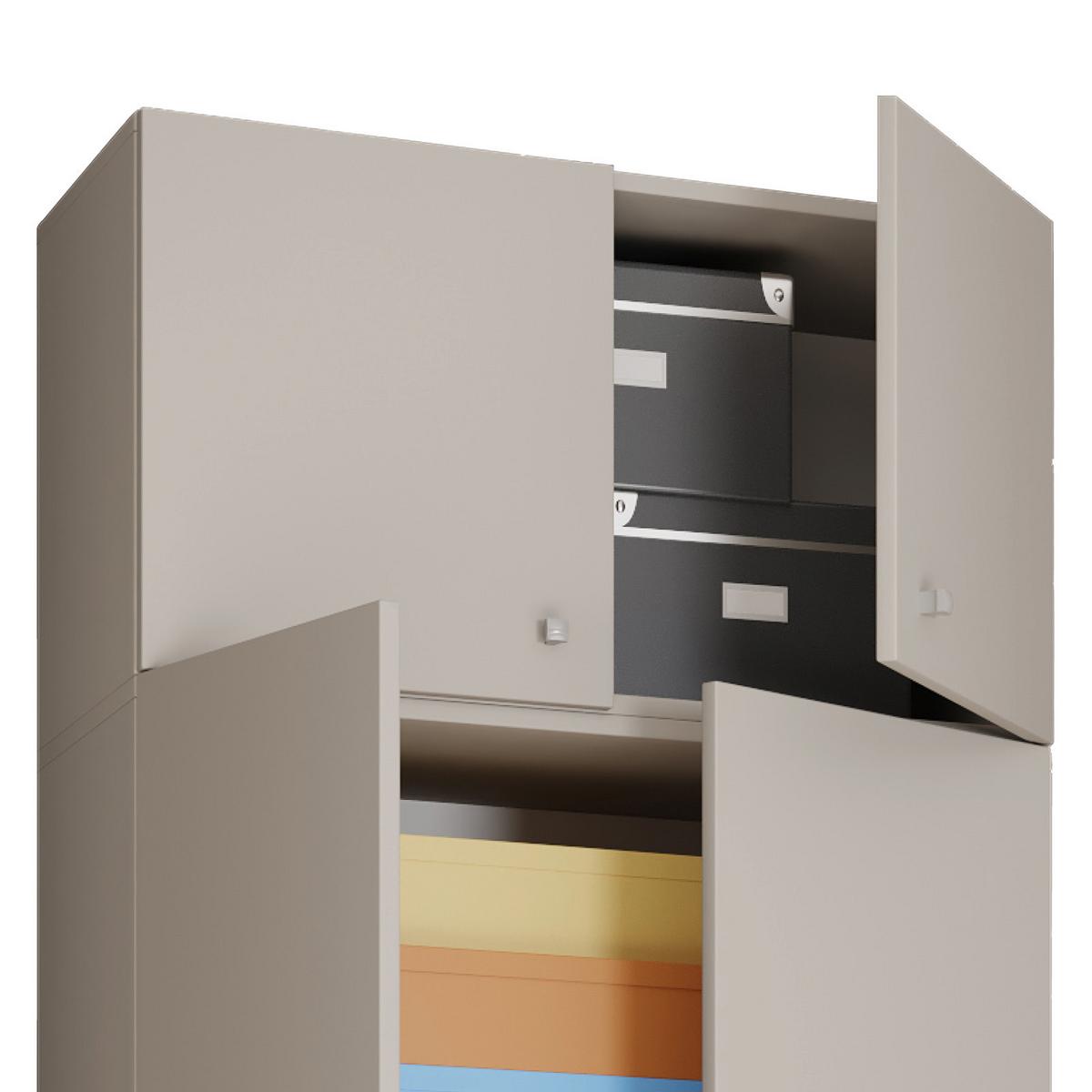 Mehrzweckschrank Lona Xxl Grau Stehend Bxh: 70x240 Cm - Grau, MODERN, Holzwerkstoff (70/240/39cm) - MID.YOU