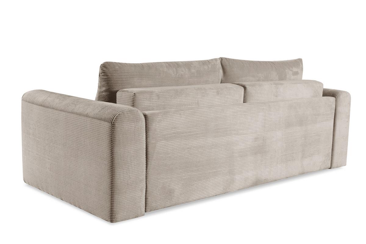 Schlafsofa Norman Beige B: 252cm - Beige/Schwarz, Design, Textil (252/93/167cm) - Livetastic