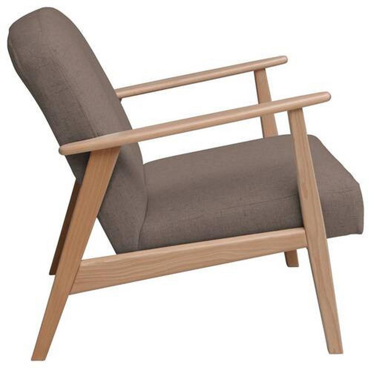 Sessel Retro - Hellbraun/Buchefarben, MODERN, Holz/Textil (63/78/78cm) - Livetastic