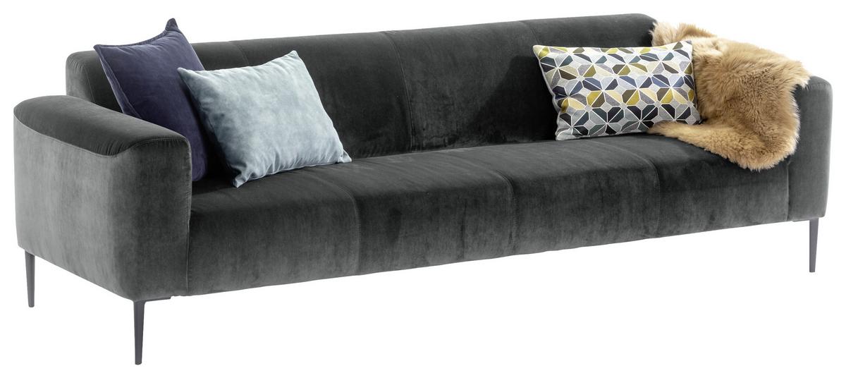 Himmelbett Bogina Akazie/anthrazit 160x200 Cm - Dunkelgrau/Anthrazit, Natur, Holz/Textil (160/200cm) - Hasena